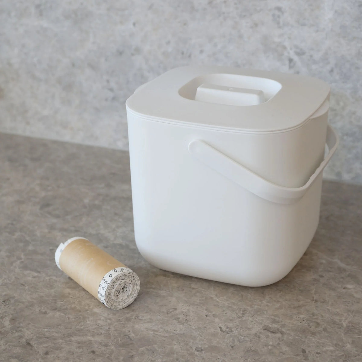 DESIGNSTUFF ETTA Compost Bin 7L, White