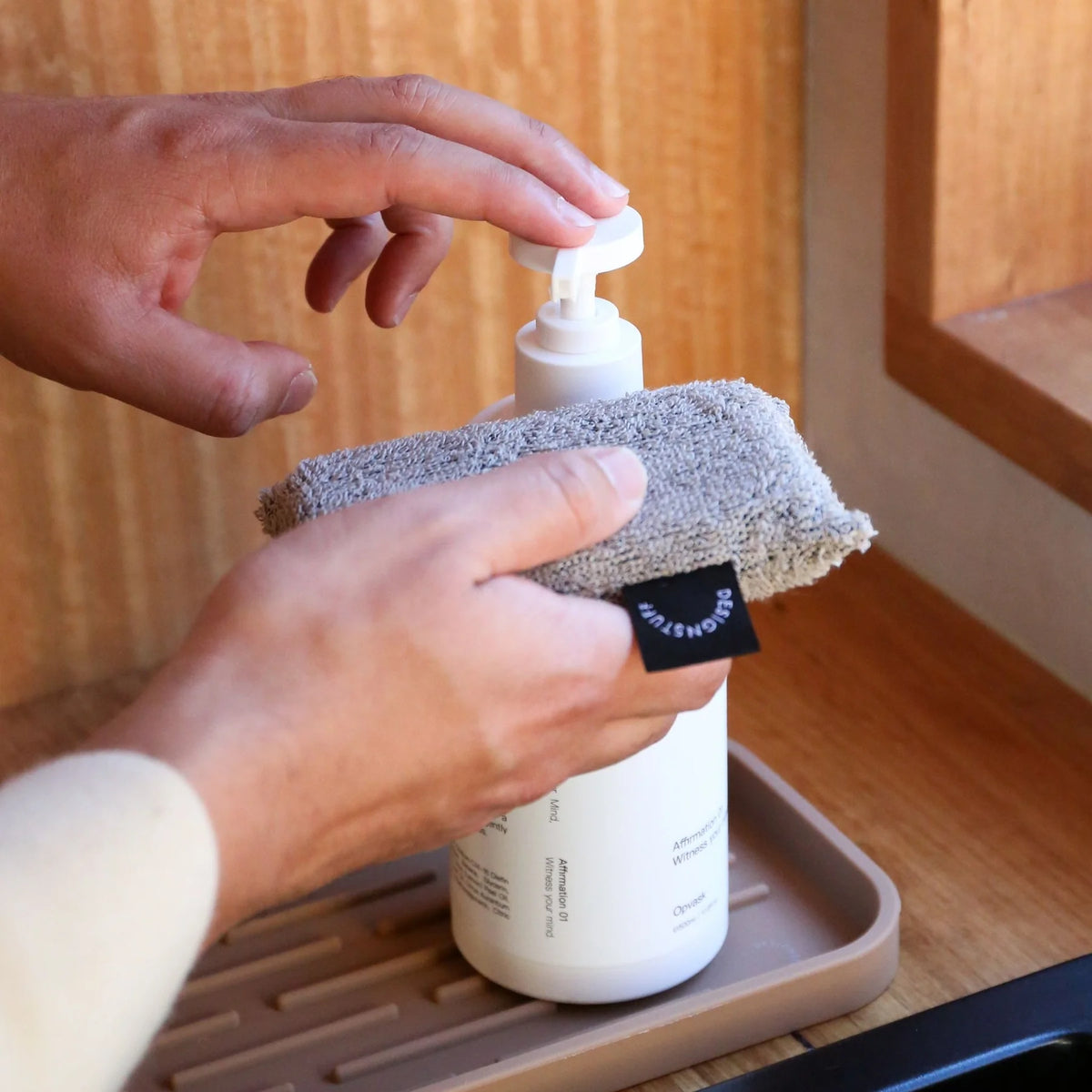 Hemp Marle Sponge | Black (Set of 2) by DESIGNSTUFF (hemp-marle-sponge-black-set-of-2)