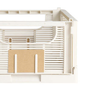 Linear Collapsible Crate | M | 33x25cm | Chalk (Set of 2)