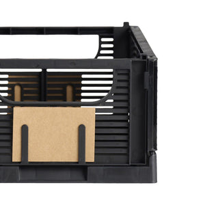 Linear Collapsible Crate | S | 25x16cm | Black (Set of 2)