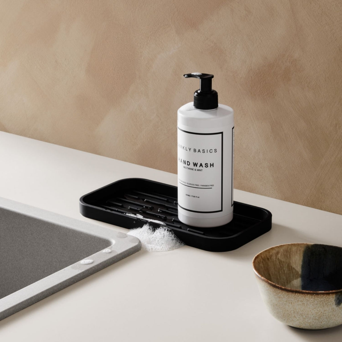 Sink Tray and Sponge Holder Silicone | White by DESIGNSTUFF (sink-tray-and-sponge-holder-silicone-white)