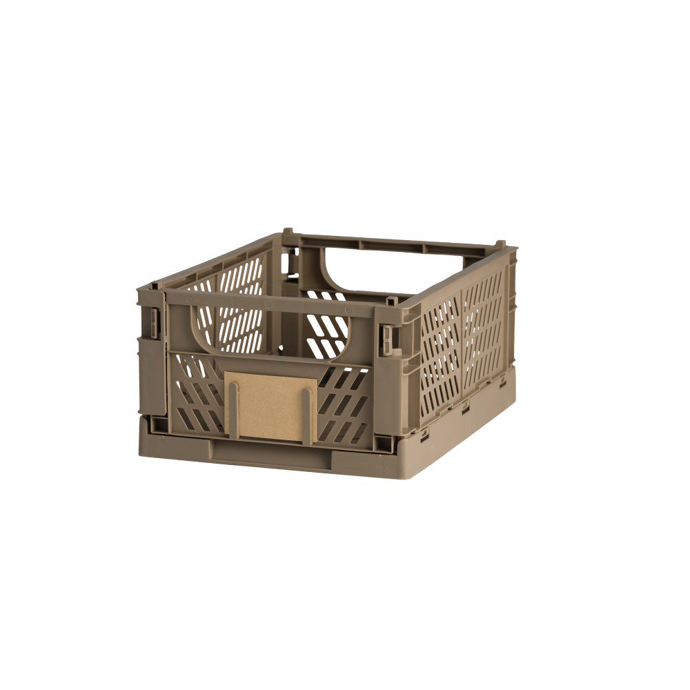 Slant Collapsible Crate | M | 33x25cm | Taupe