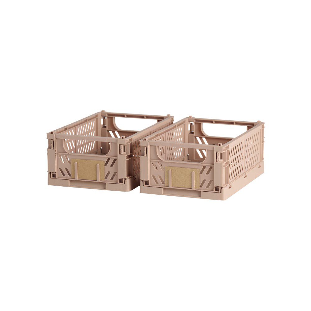 Slant Collapsible Crate | S | 25x16cm | Tuscany (2pc) by DESIGNSTUFF (slant-collapsible-crate-s-25x16cm-tuscany-2pc)