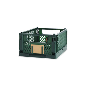 Slant Collapsible Crate | M | 33x25cm | Deep Green