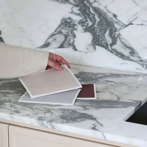 Compostable Eco Dishcloth Pack of 3 | Burgundy/Sand/Light by DESIGNSTUFF (compostable-eco-dishcloth-pack-of-3-burgundy-sand-light)