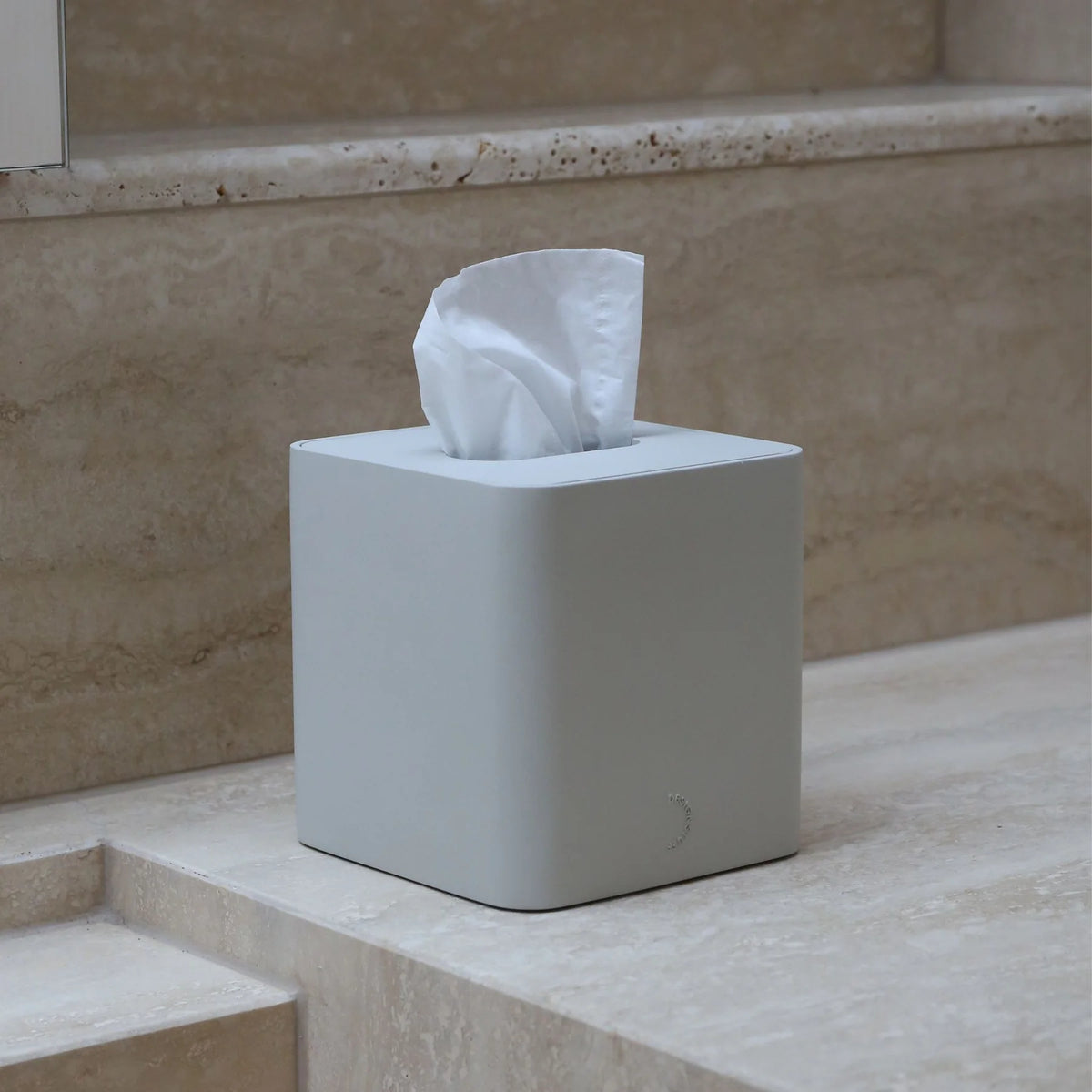 Designstuff ARC Square Tissue Box | Stone