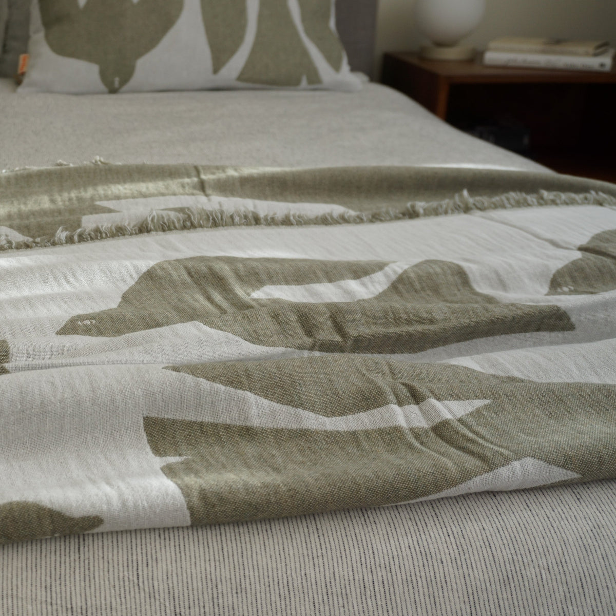 EARLY BIRD Throw | Olive by BRITA (brita-early-bird-throw-olive)
