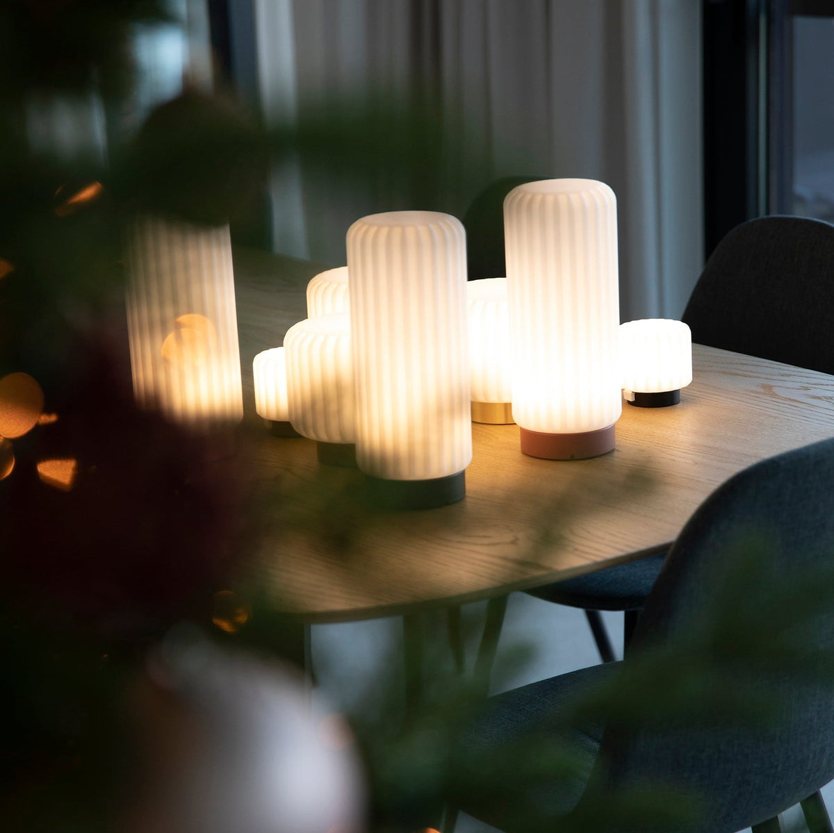 Dentelles Portable Lamp 15cm | Gold Base by ATELIER PIERRE (dentelles-15-light-usb-recharge-gold-base-15cm)