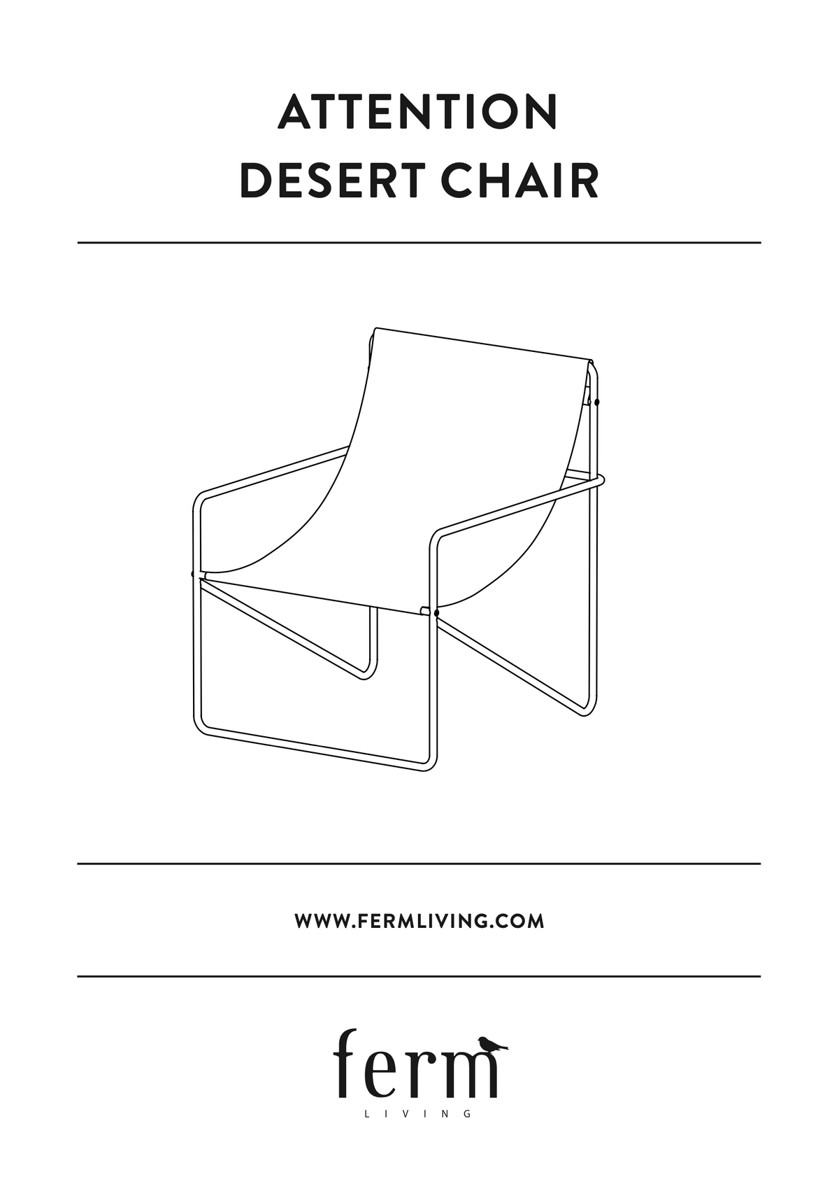 Desert Lounge Chair | Cashmere/Olive by FERM LIVING (desert-lounge-chair-cashmere-stripe)
