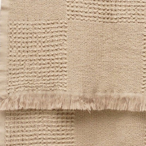 Duello Waffle Throw | Beige