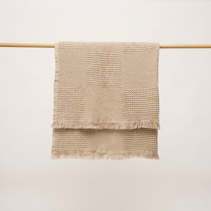 Duello Waffle Throw | Beige