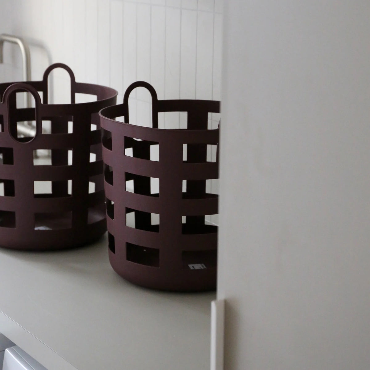 Storage & Laundry Basket L | Set 2 | Burgundy by DESIGNSTUFF (enkel-studio-storage-and-laundry-basket-l-burgandy-set-2)