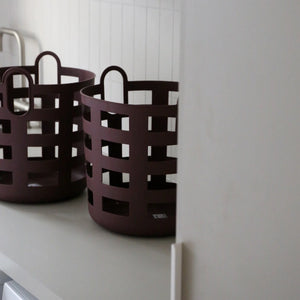 Storage & Laundry Basket L | Set 2 | Burgundy by DESIGNSTUFF (enkel-studio-storage-and-laundry-basket-l-burgandy-set-2)