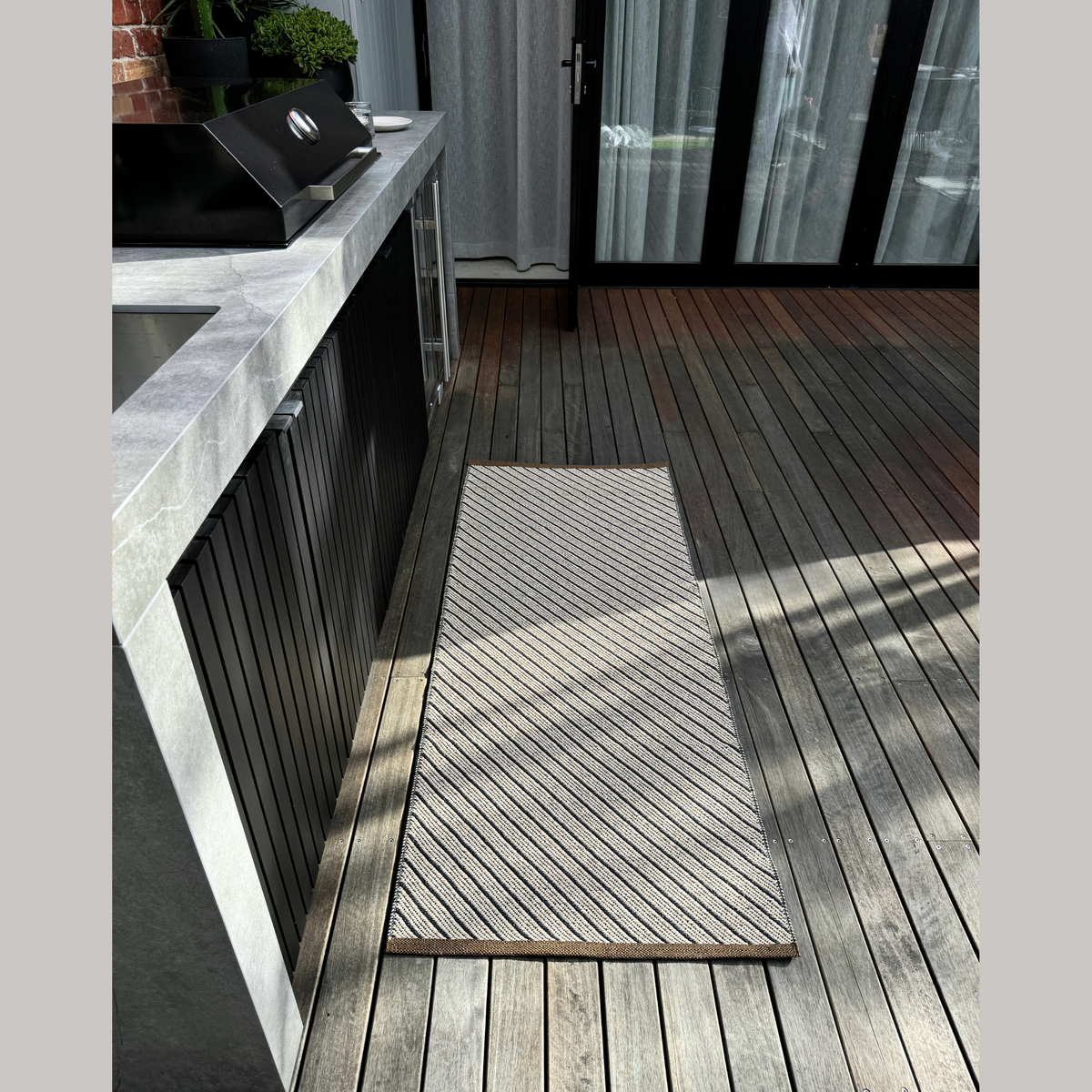 Ester Indoor/Outdoor Runner 70X180 | Beluga by BRITA (ester-indoor-outdoor-rug-70x180-beluga)