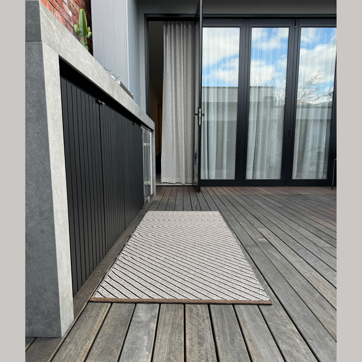 Ester Indoor/Outdoor Runner 70X180 | Beluga by BRITA (ester-indoor-outdoor-rug-70x180-beluga)