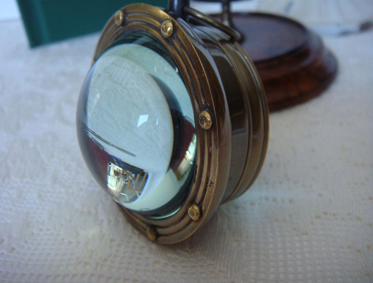 Porthole Eye of Time Clock - Bronze by AUTHENTIC MODELS (stand-for-eye-of-time-nickel-16)