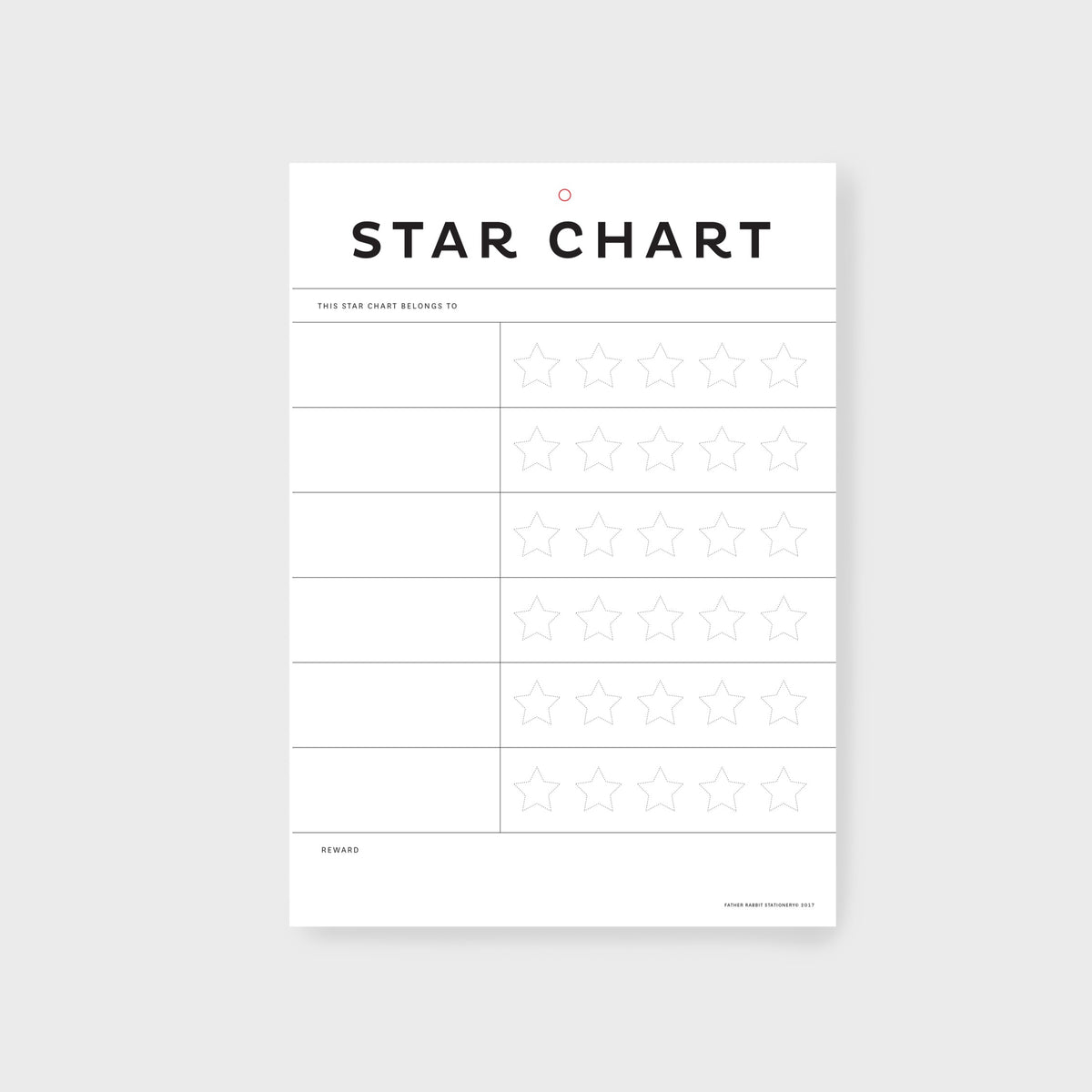 A4 Star Chart by FATHER RABBIT (a4-star-chart)