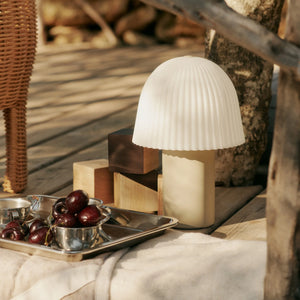 Frill Portable Lamp | Cashmere/White by FERM LIVING (frill-portable-lamp-cashmere-white)