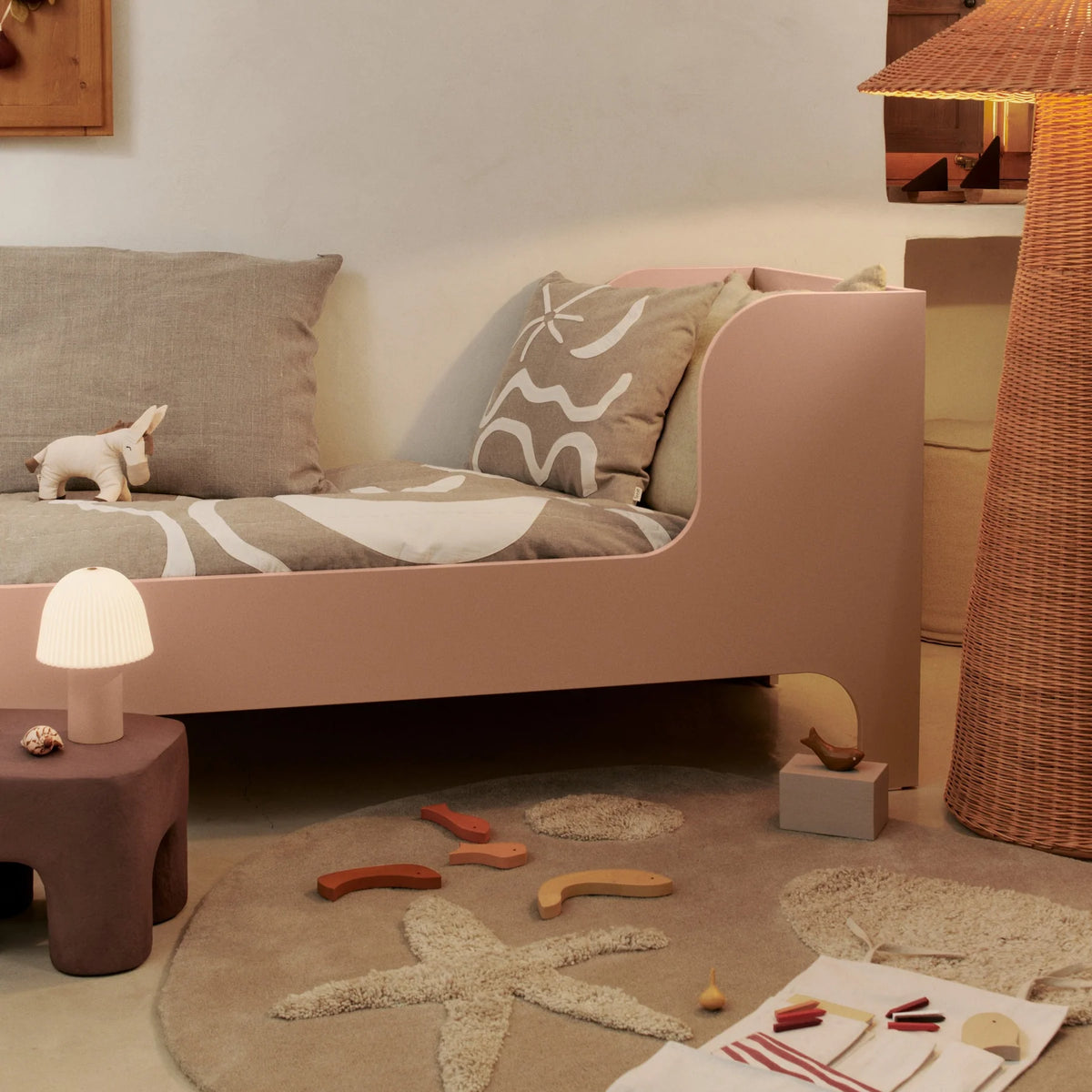 Frill Portable Lamp | Rose/White by FERM LIVING (frill-portable-lamp-rose-white)