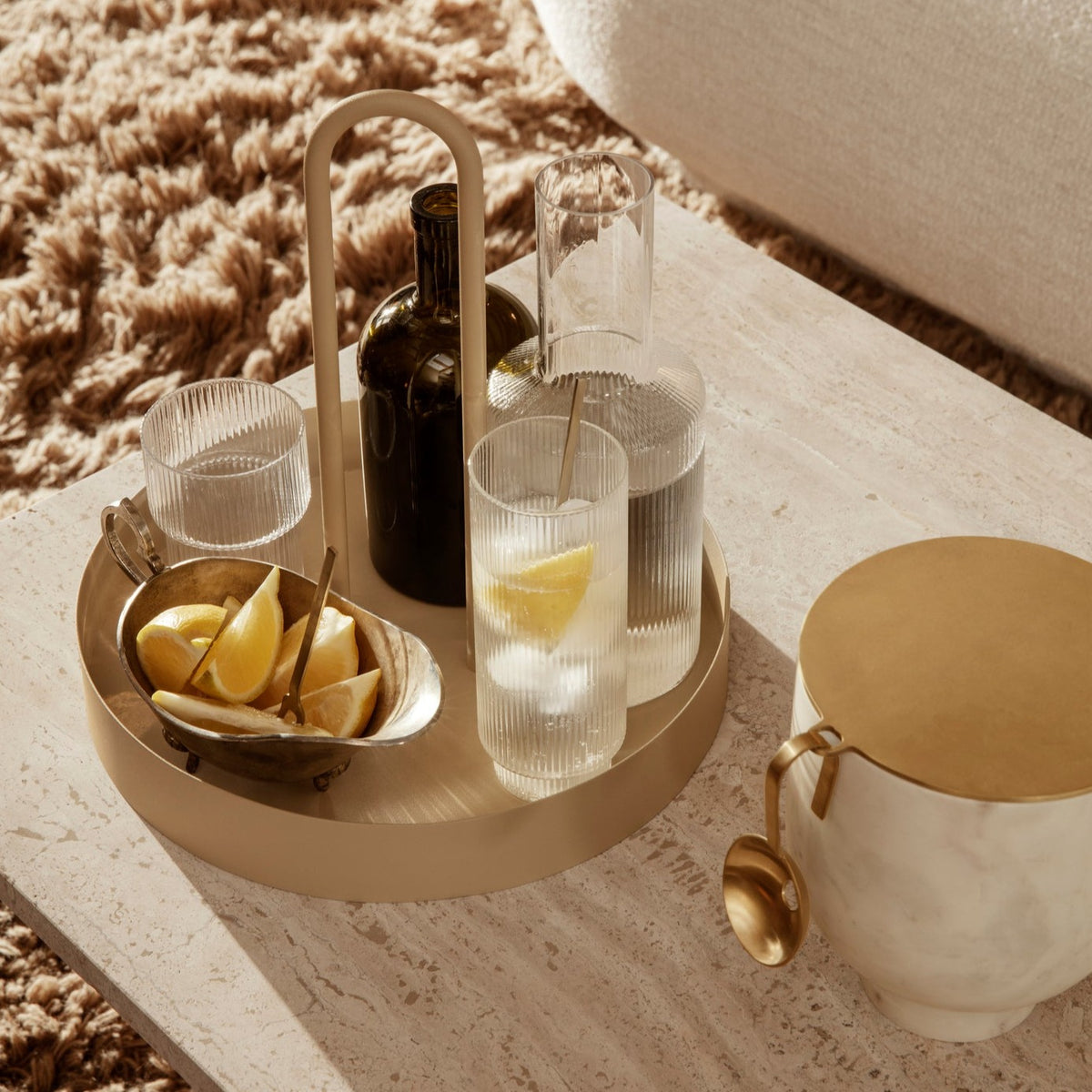 Fein Relish Fork | Brass by FERM LIVING (fein-relish-fork-brass)