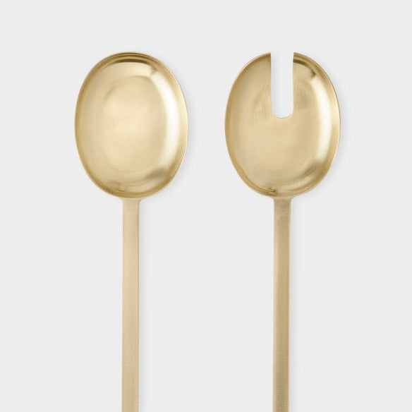 Fein Salad Servers | Brass by FERM LIVING (fein-salad-servers-brass)
