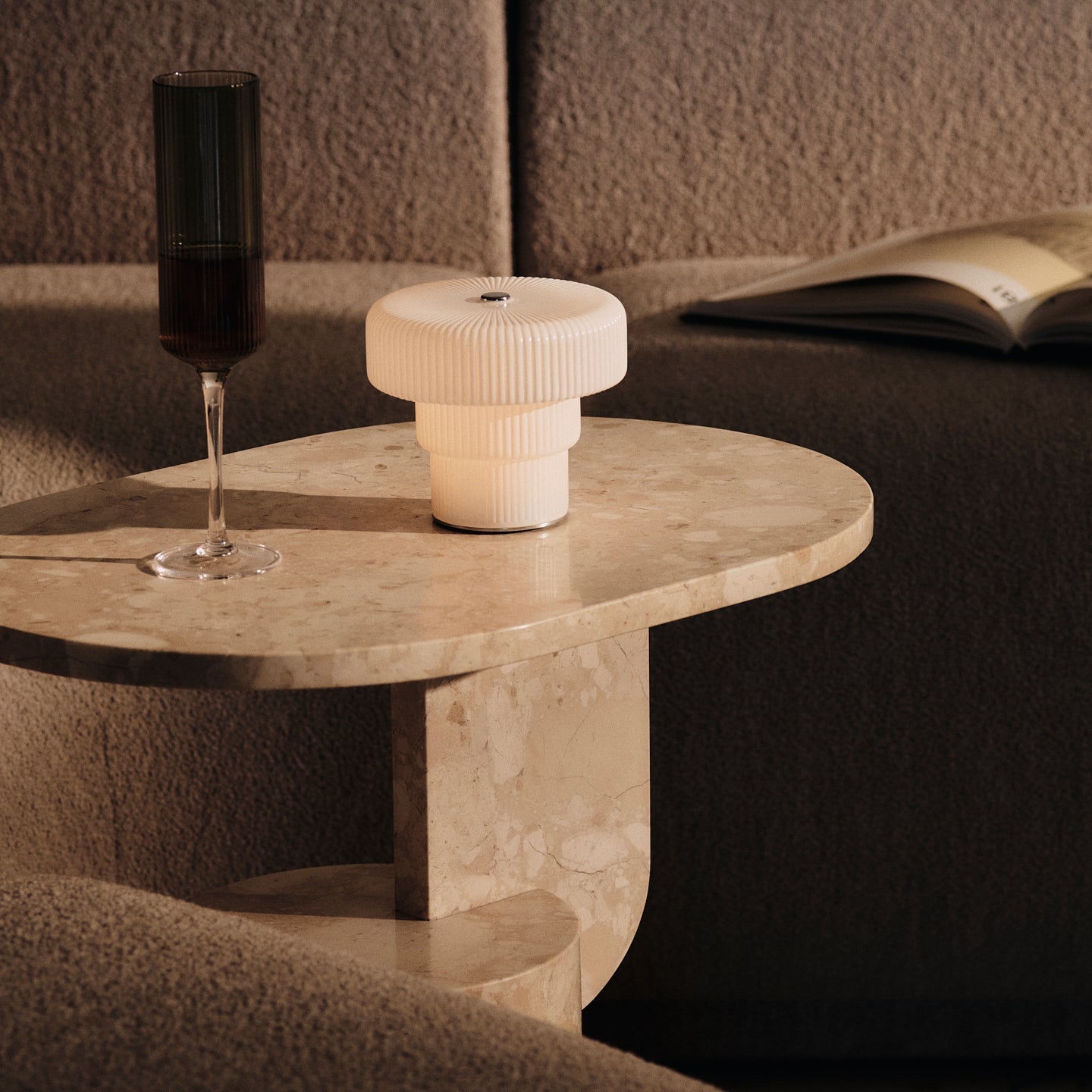 Ferm Living Ripple Portable Lamp H10 | White