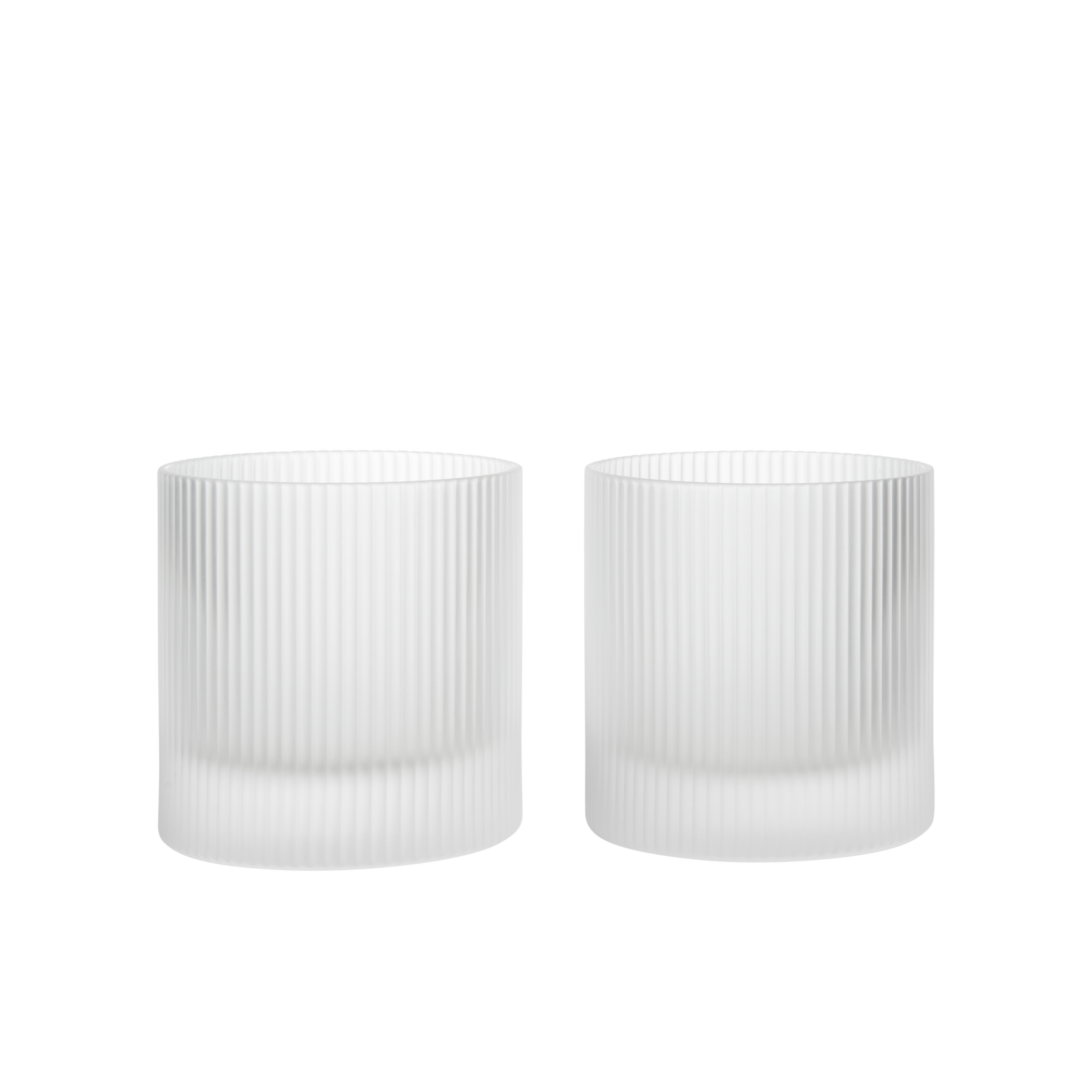 Ferm Living Ripple Tumbler Glasses | Set of 2 | Clear
