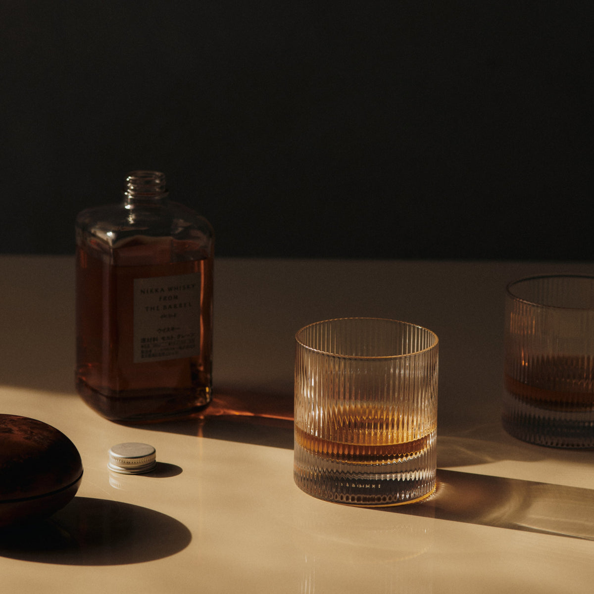 Ferm Living Ripple Tumbler Glasses | Set of 2 | Smoked Grey