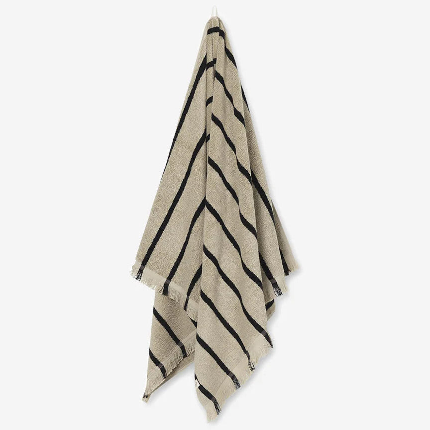 Alee Beach Towel | Sand/Black