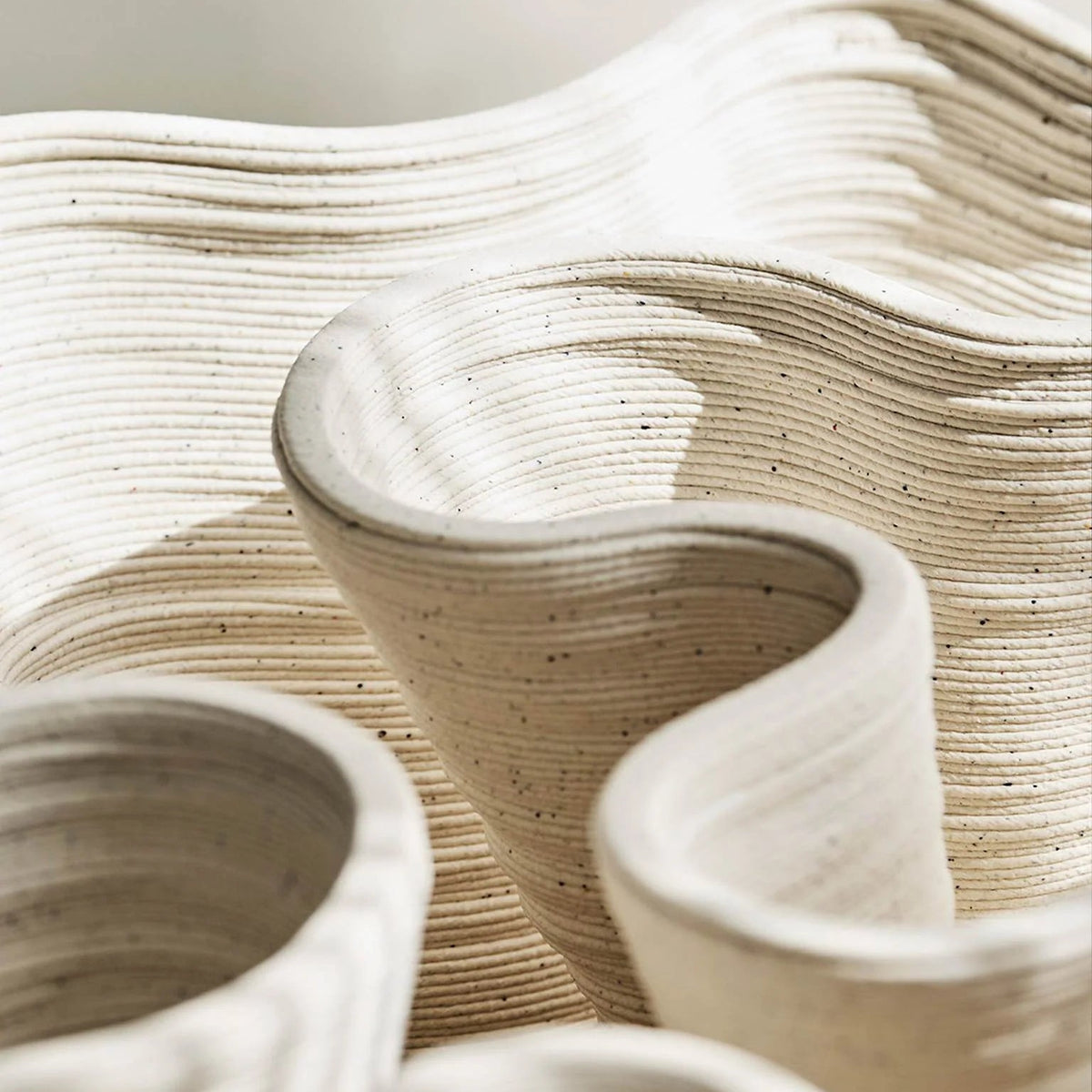 Tell Me More Fiordo 3D Printed Porcelain Vase Small | Off-White