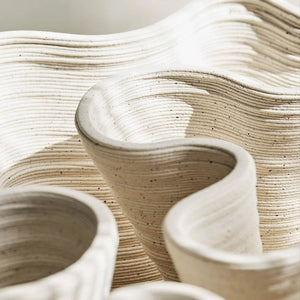 Tell Me More Fiordo 3D Printed Porcelain Vase Small | Off-White