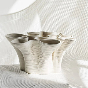 Tell Me More Fiordo 3D Printed Porcelain Vase Small | Off-White