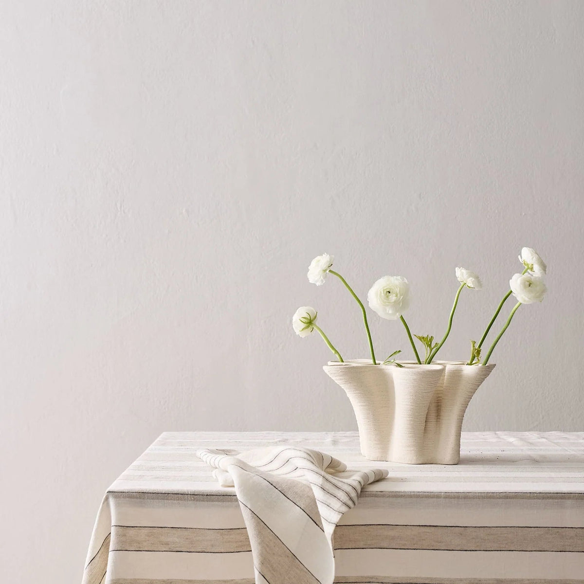 Tell Me More Fiordo 3D Printed Porcelain Vase Small | Off-White