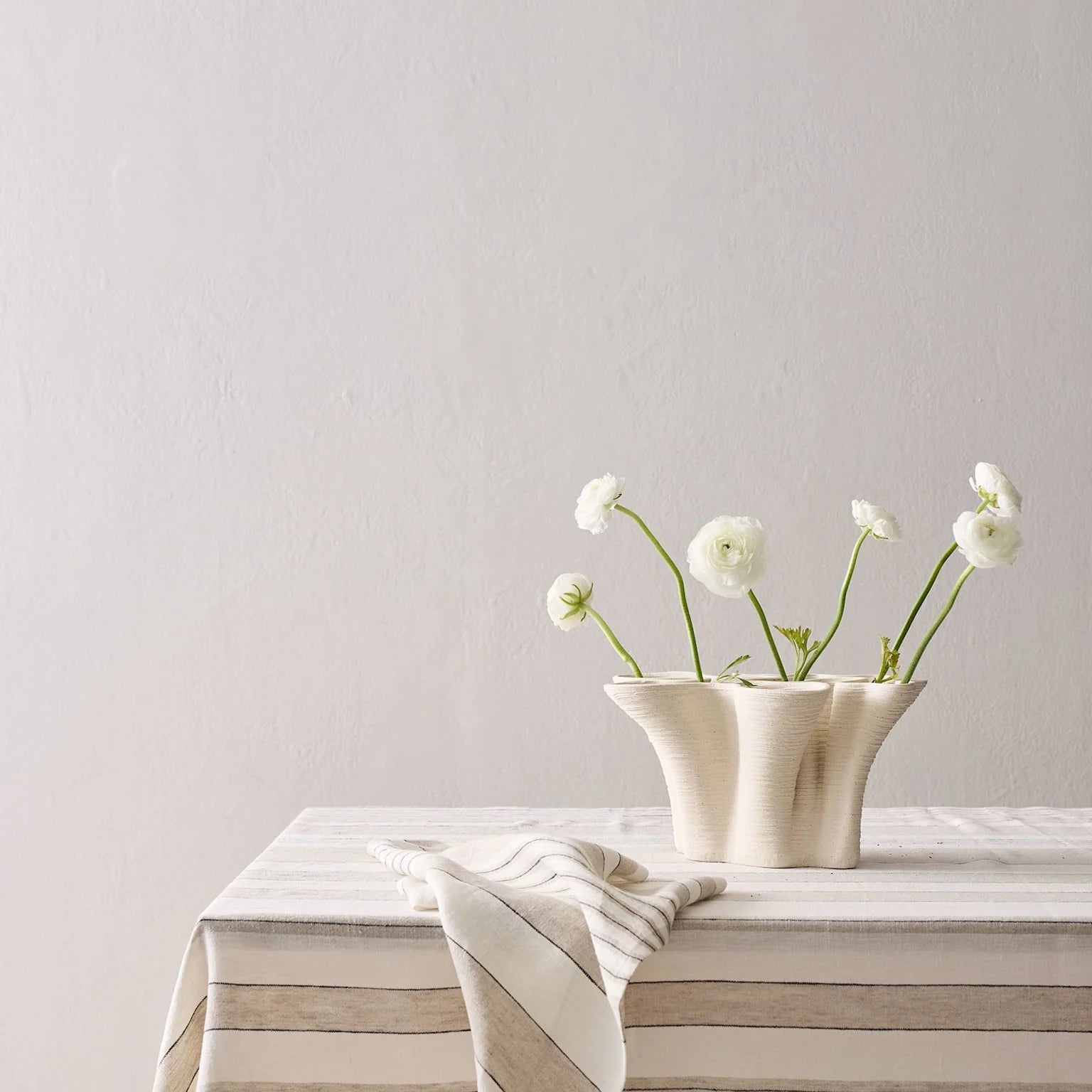 Tell Me More Fiordo 3D Printed Porcelain Vase Small | Off-White