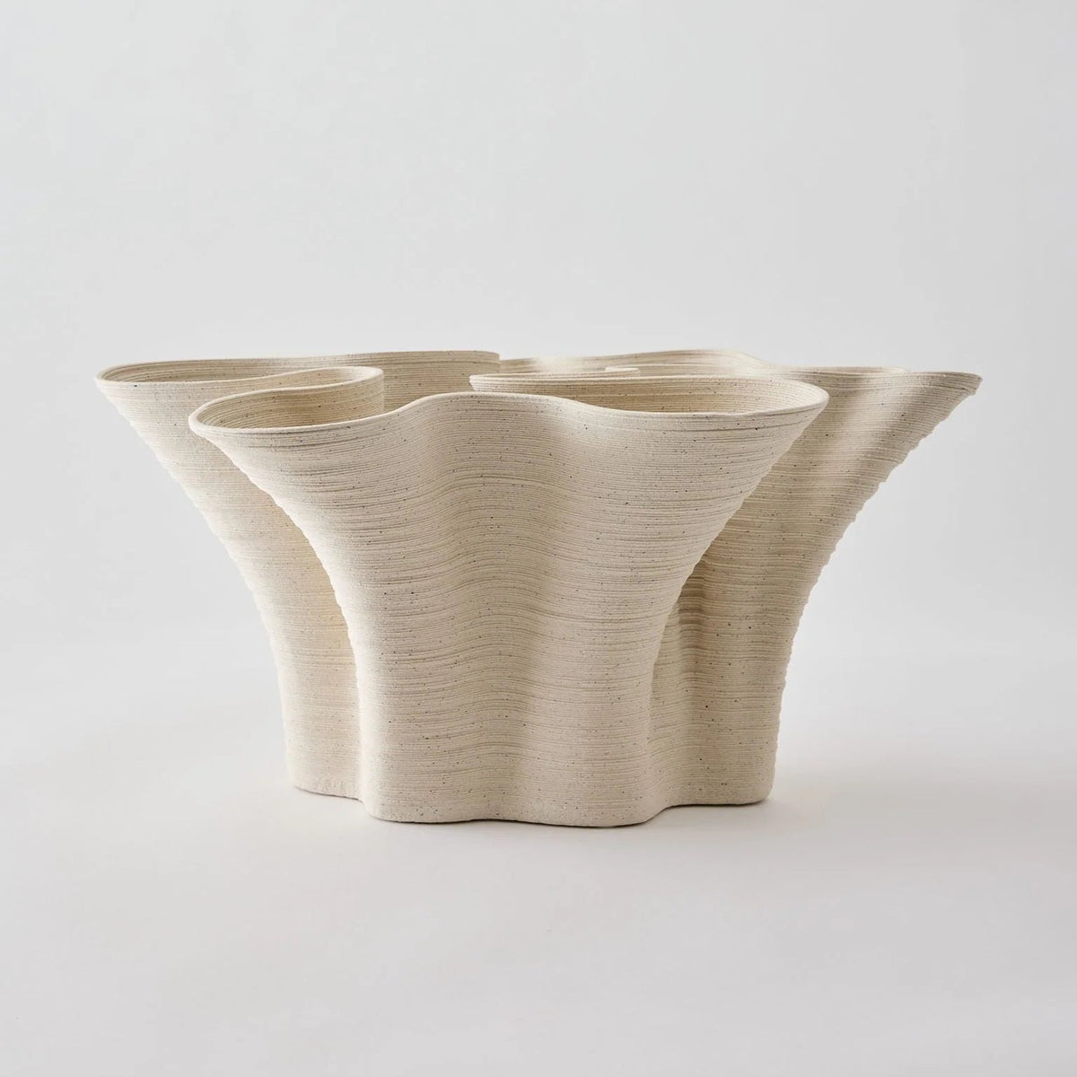 Tell Me More Fiordo 3D Printed Porcelain Vase Small | Off-White