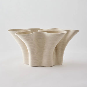 Tell Me More Fiordo 3D Printed Porcelain Vase Small | Off-White