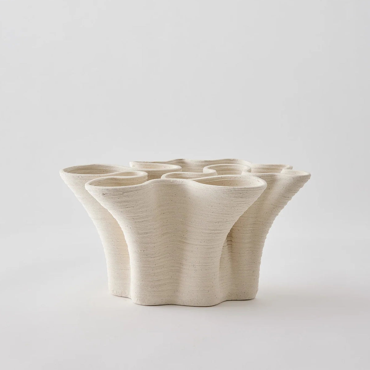 Tell Me More Fiordo 3D Printed Porcelain Vase Small | Off-White