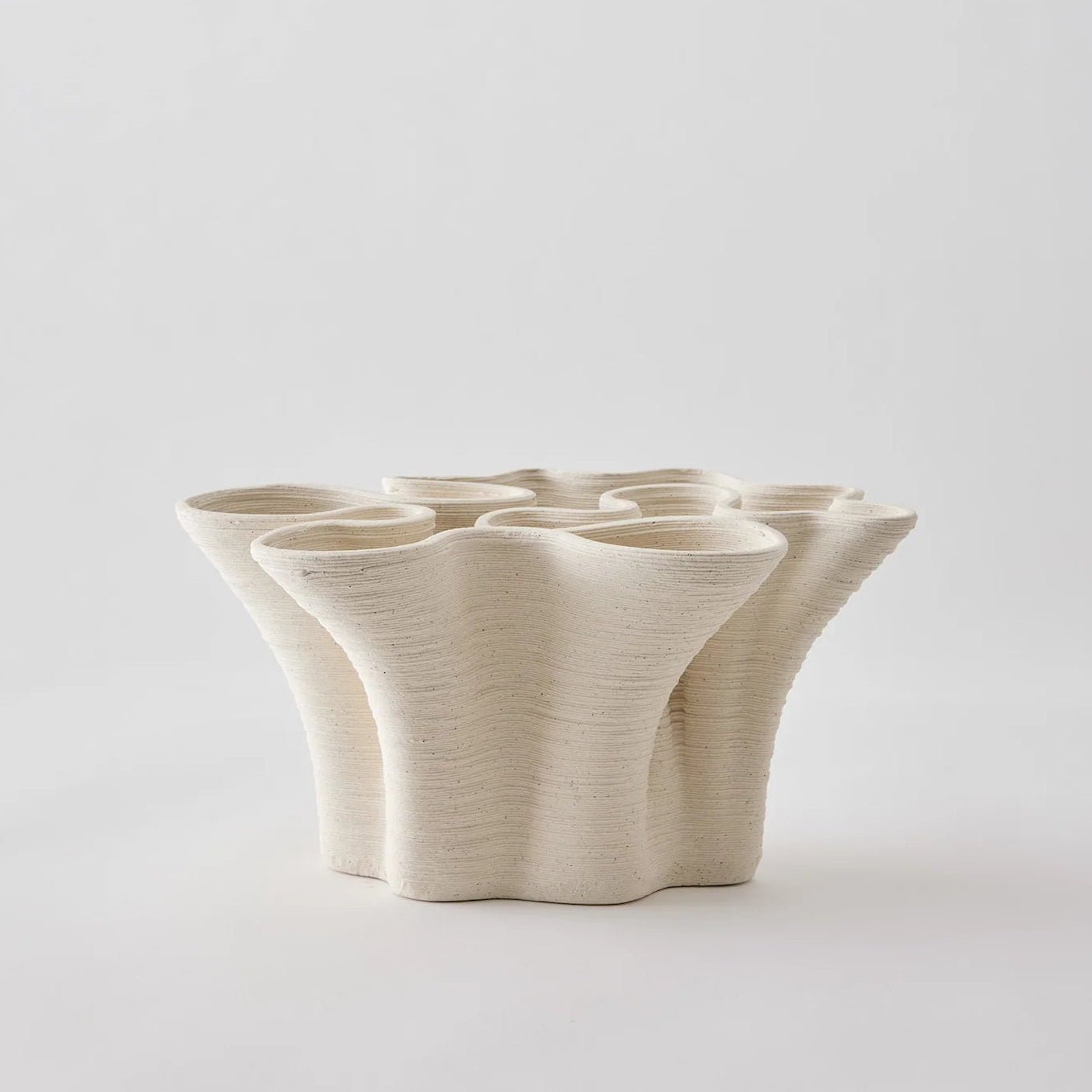 Tell Me More Fiordo 3D Printed Porcelain Vase Small | Off-White