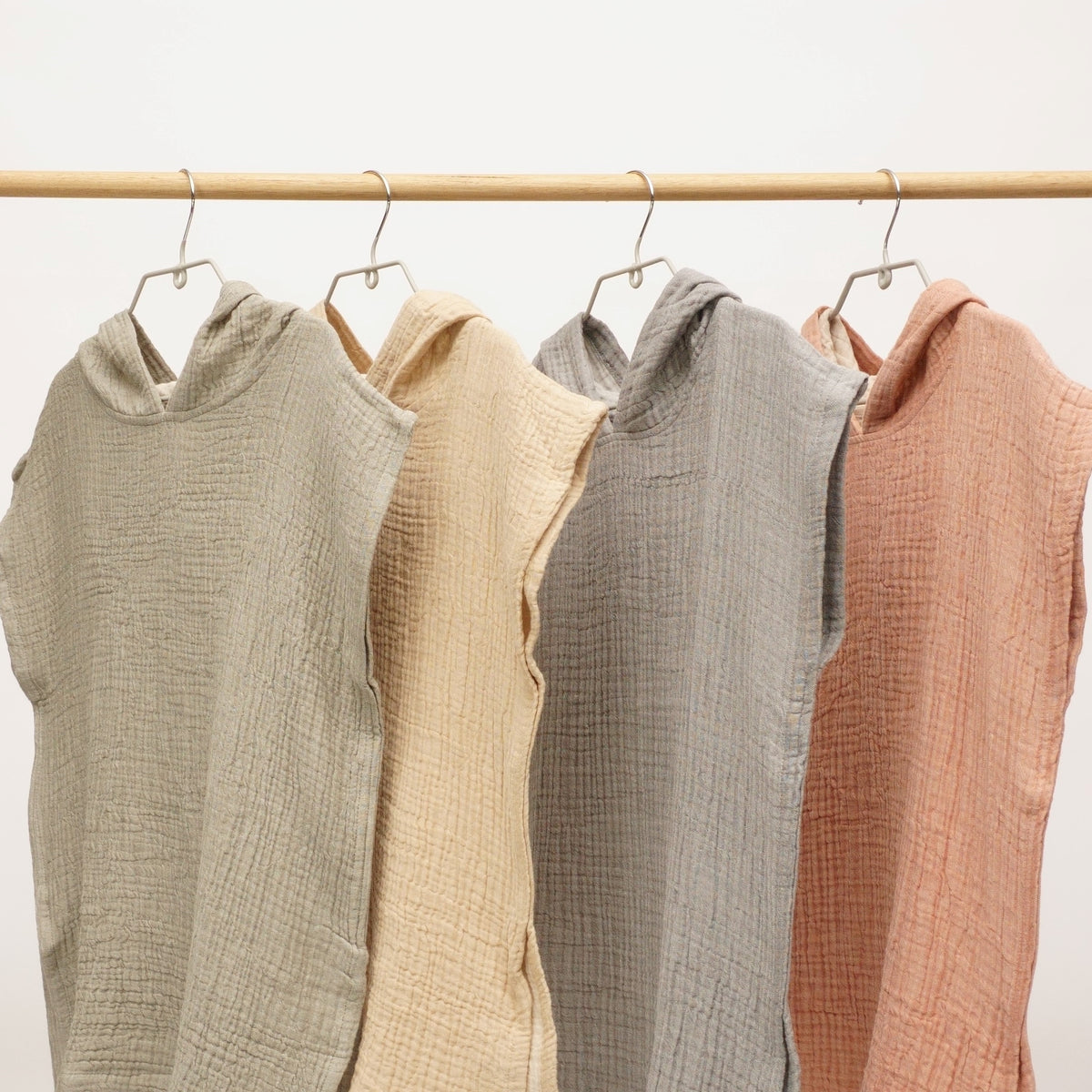 Flow Kids Poncho XS/S | Olive Grey by ANZA TEXTILE COMPANY (anza-flow-kids-poncho-olive-grey-s-m)