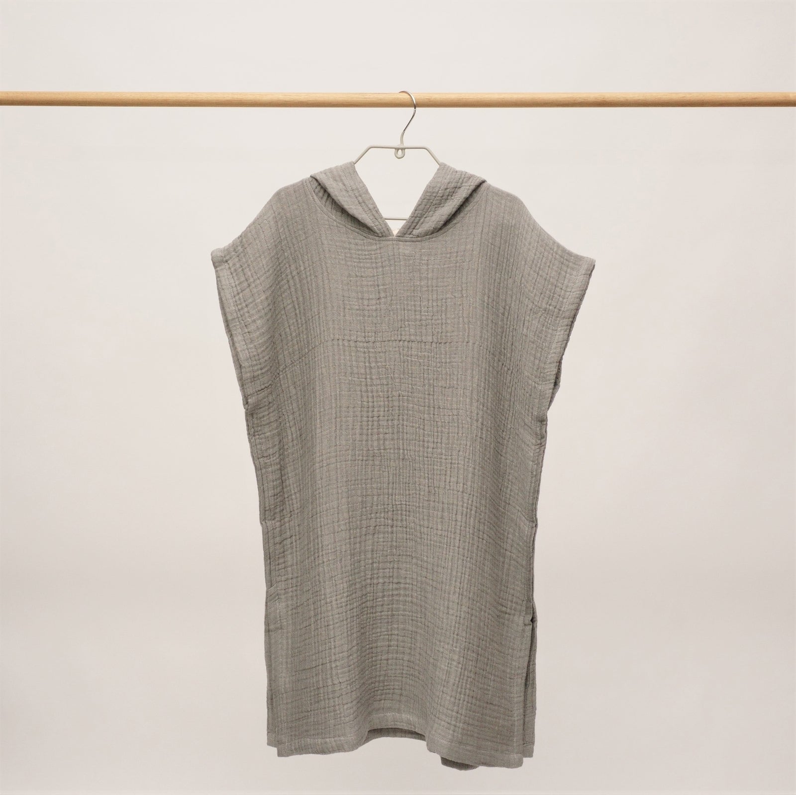 Flow Kids Poncho S/M | Charcoal Grey by ANZA TEXTILE COMPANY (anza-flow-kids-poncho-charcoal-grey-m-l)