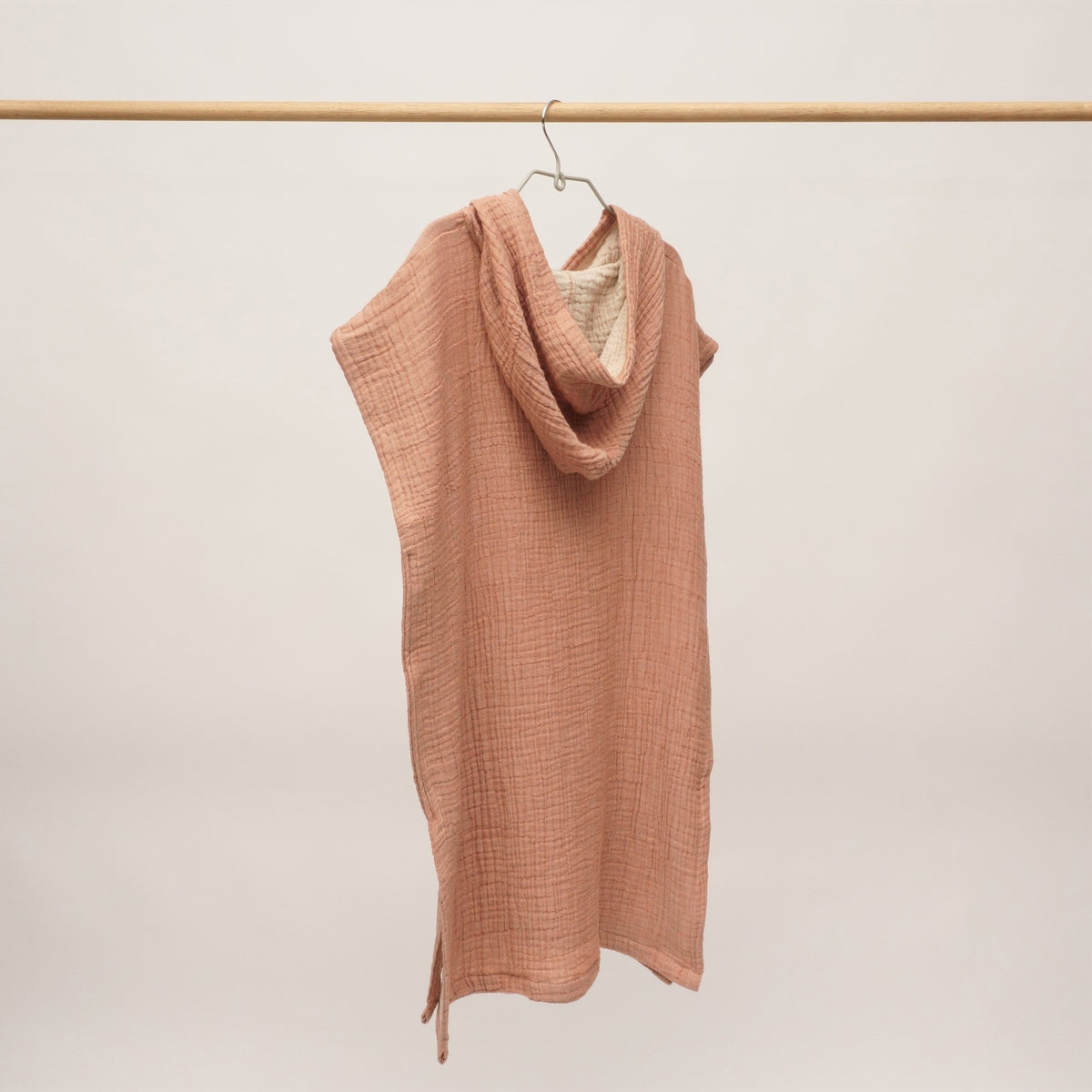 Flow Kids Poncho S/M | Terracotta by ANZA TEXTILE COMPANY (anza-flow-kids-poncho-terracotta-m-l)