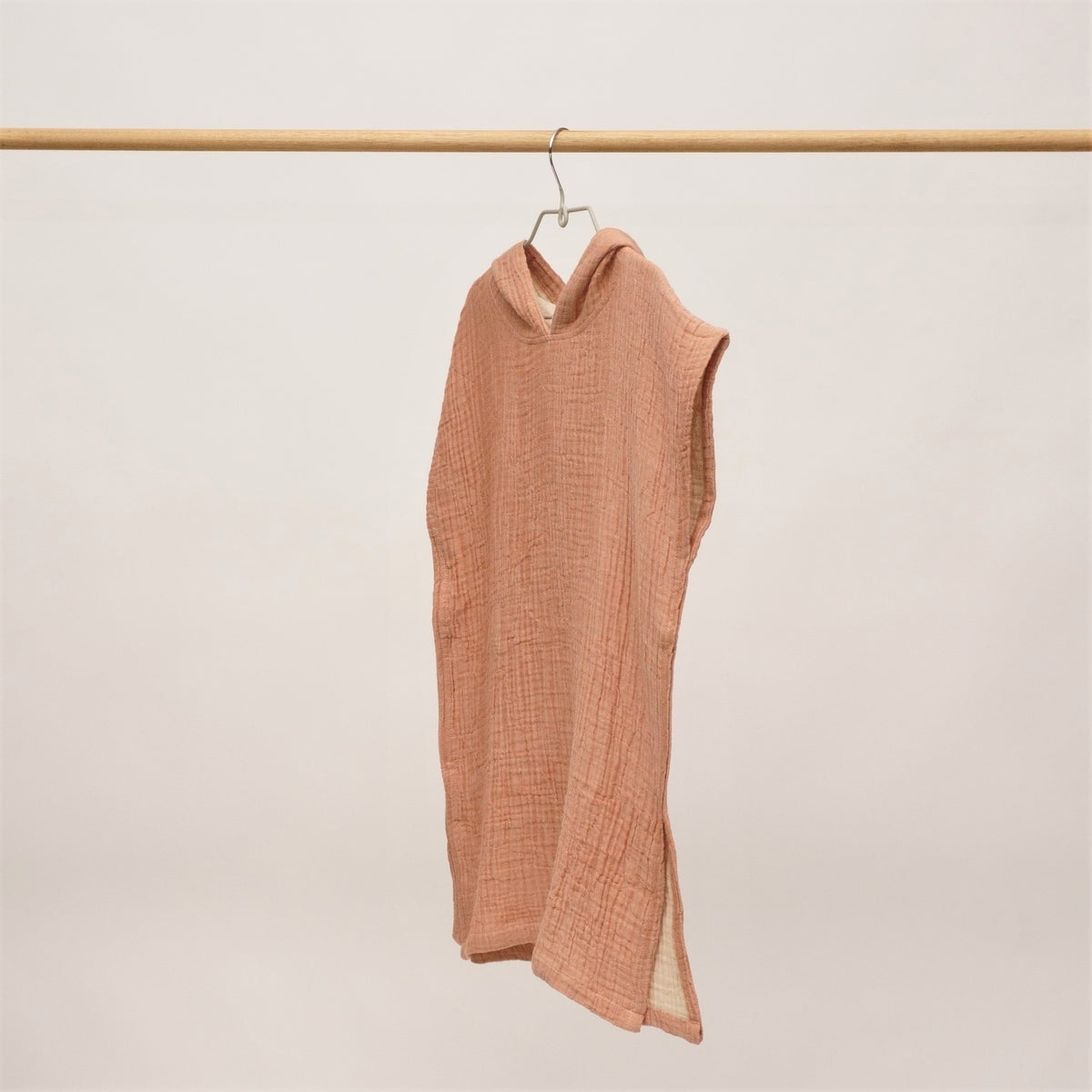 Flow Kids Poncho XS/S | Terracotta by ANZA TEXTILE COMPANY (anza-flow-kids-poncho-terracotta-s-m)