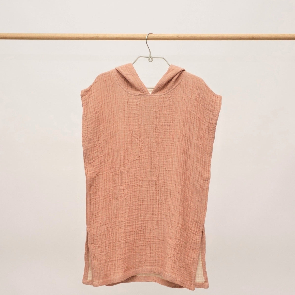 Flow Kids Poncho XS/S | Terracotta by ANZA TEXTILE COMPANY (anza-flow-kids-poncho-terracotta-s-m)