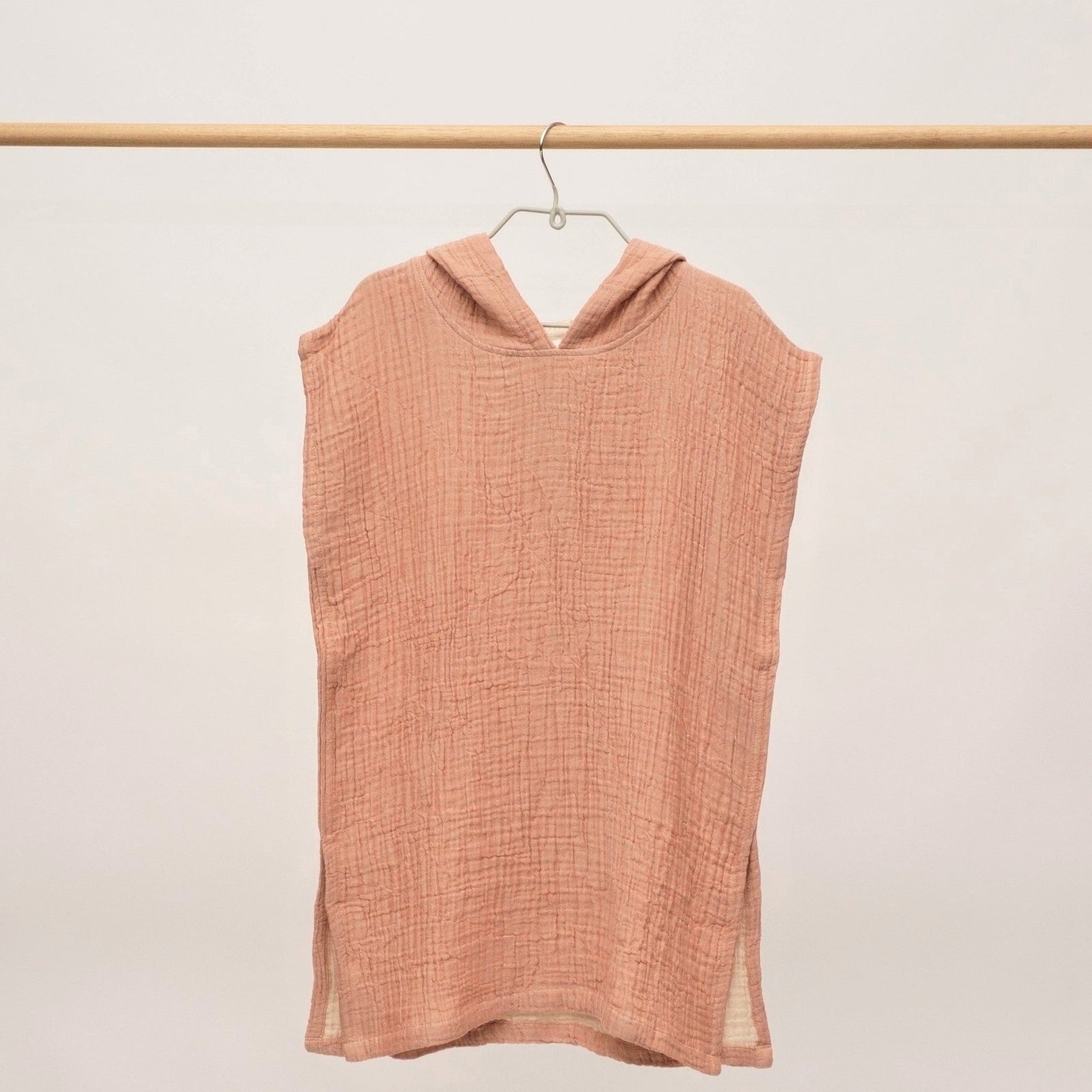 Flow Kids Poncho XS/S | Terracotta by ANZA TEXTILE COMPANY (anza-flow-kids-poncho-terracotta-s-m)