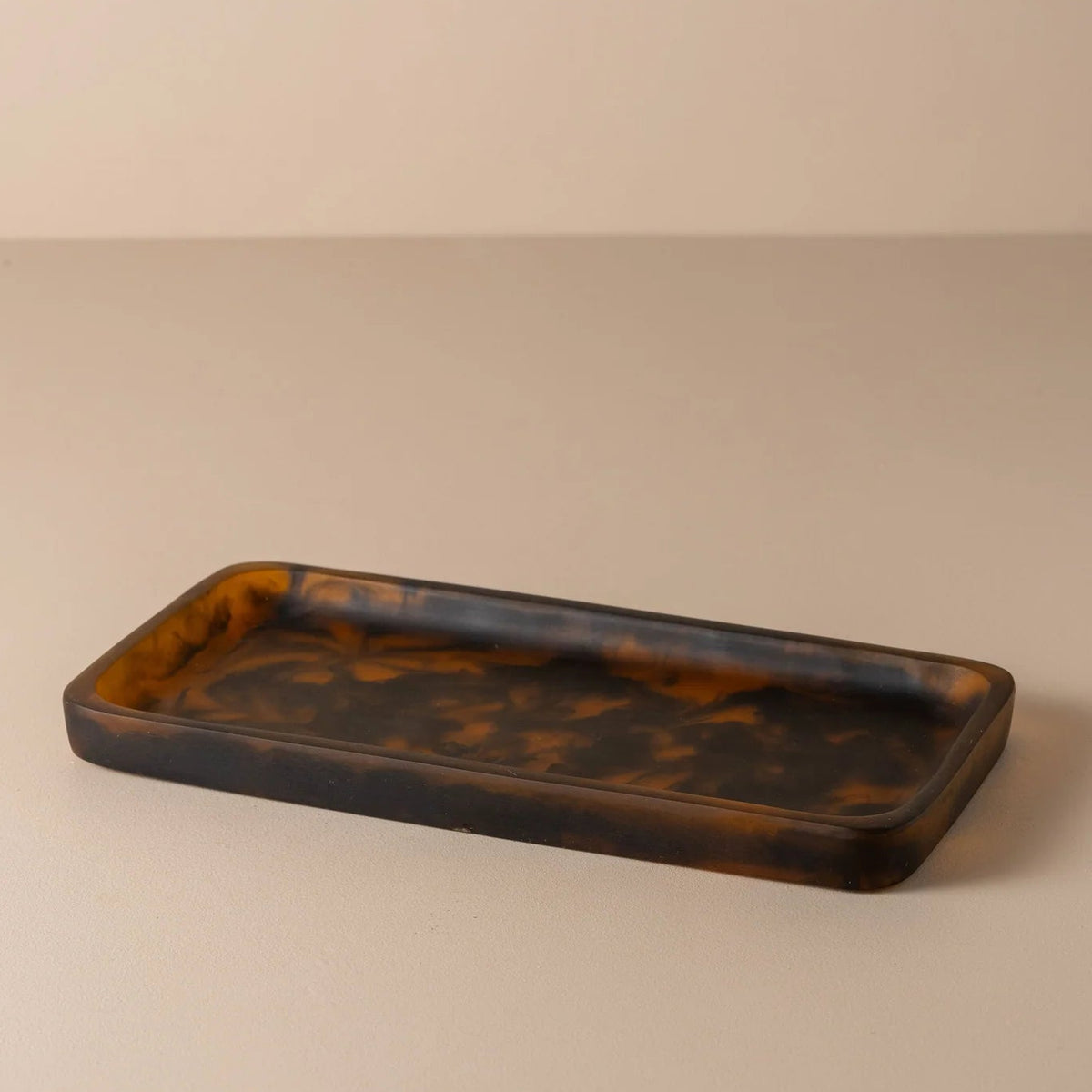 Flow Resin Bathroom Caddy/Tray | Earth by SAARDÉ (resin-bathroom-caddy-tray-shell-copy)