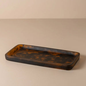 Flow Resin Bathroom Caddy/Tray | Earth by SAARDÉ (resin-bathroom-caddy-tray-shell-copy)