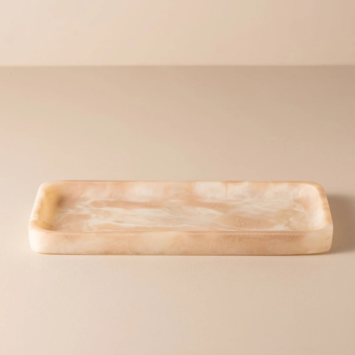 Flow Resin Bathroom Caddy/Tray | Shell by SAARDÉ (resin-bathroom-caddy-tray-shell)