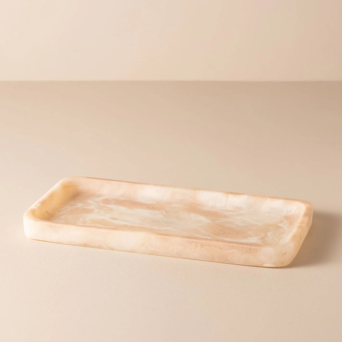 Flow Resin Bathroom Caddy/Tray | Shell by SAARDÉ (resin-bathroom-caddy-tray-shell)