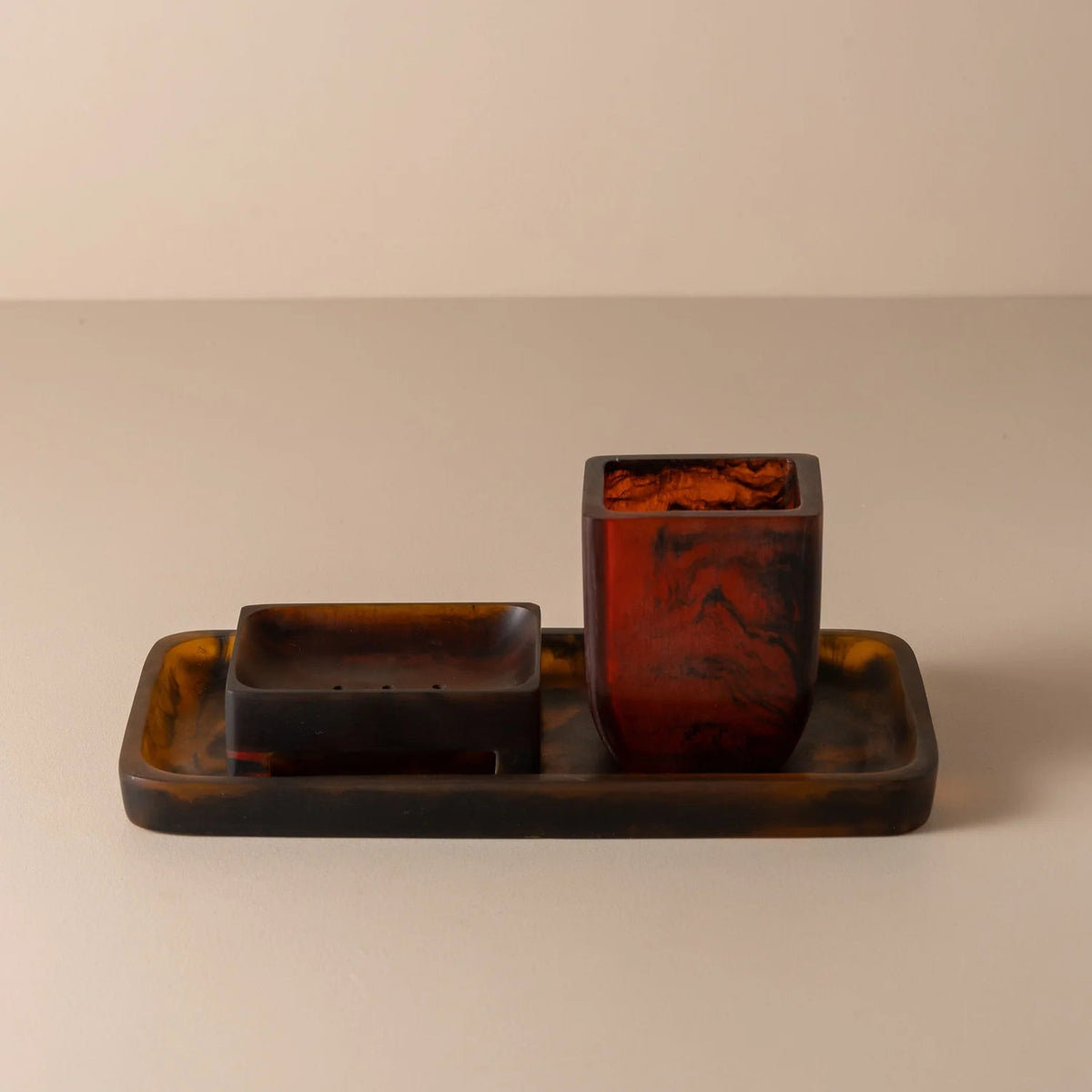 Flow Resin Structured Soap Dish | Earth by SAARDÉ (flow-resin-structured-soap-dish-earth)
