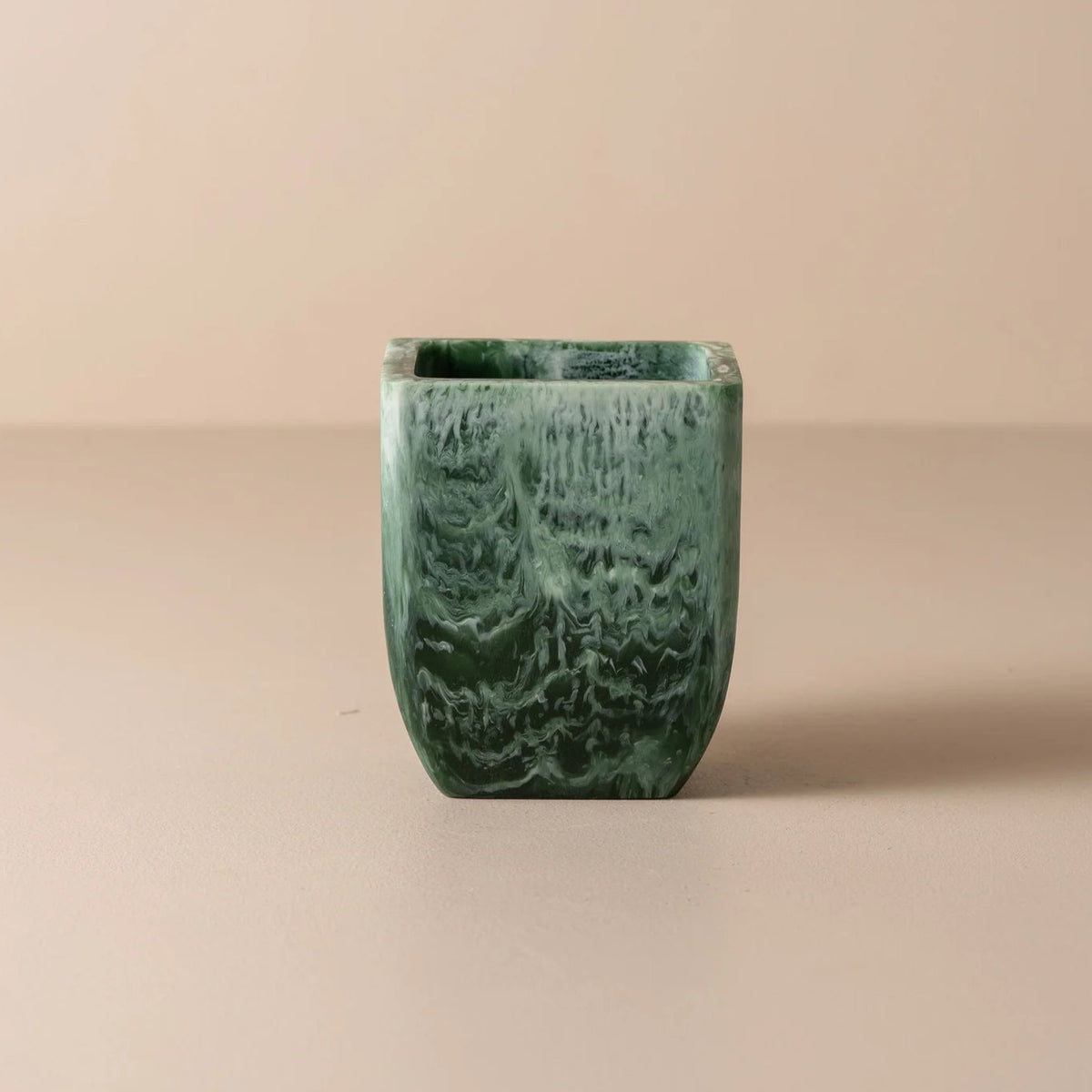 Flow Resin Toothbrush Holder | Dark Jade by SAARDÉ (flow-toothbrush-holder-earth)